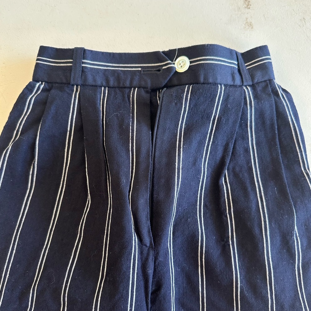VINTAGE Blue and White Pinstripe Tailored Trousers